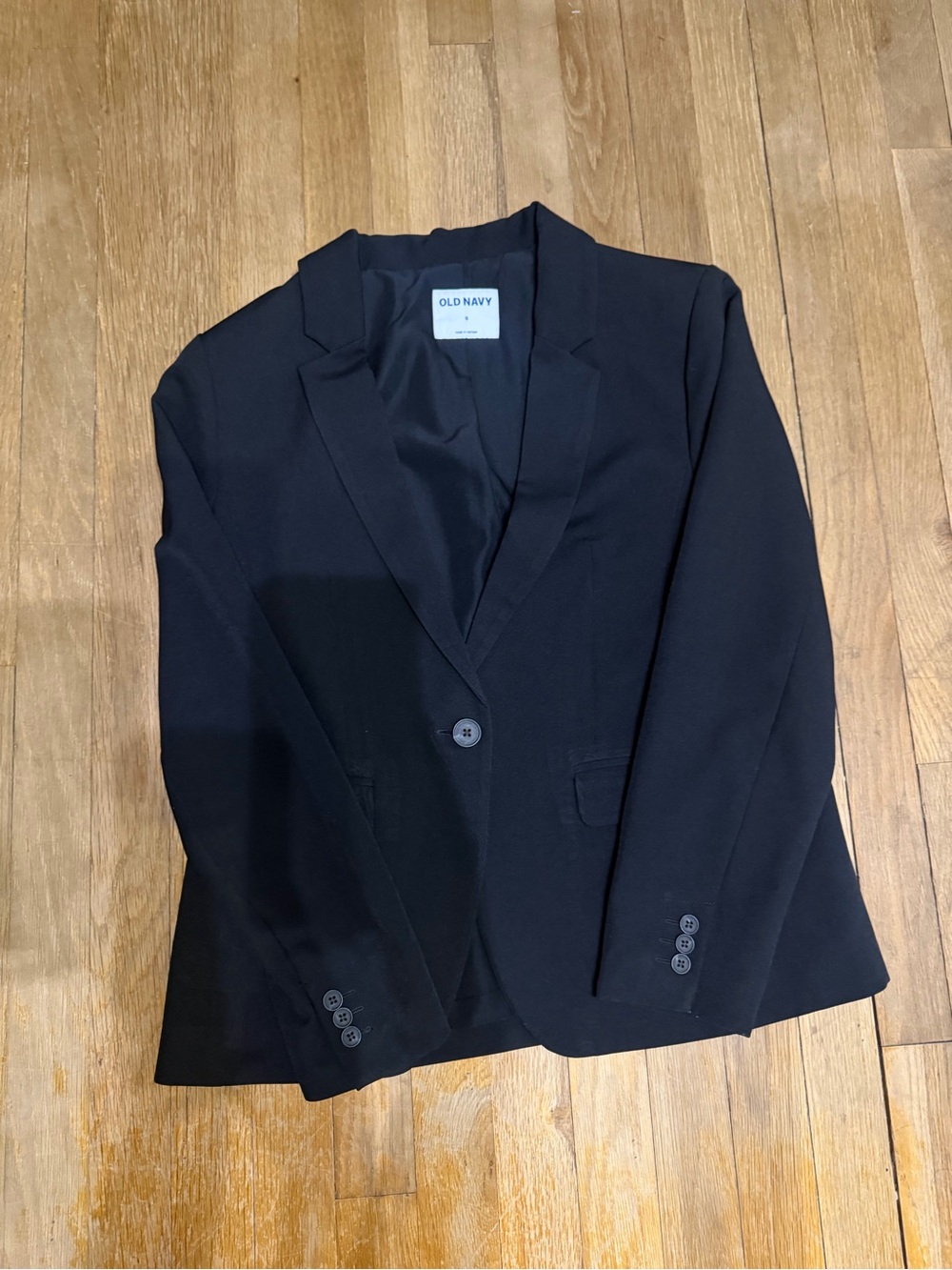 Old Navy Black Notch Lapel Single-Button Blazer
